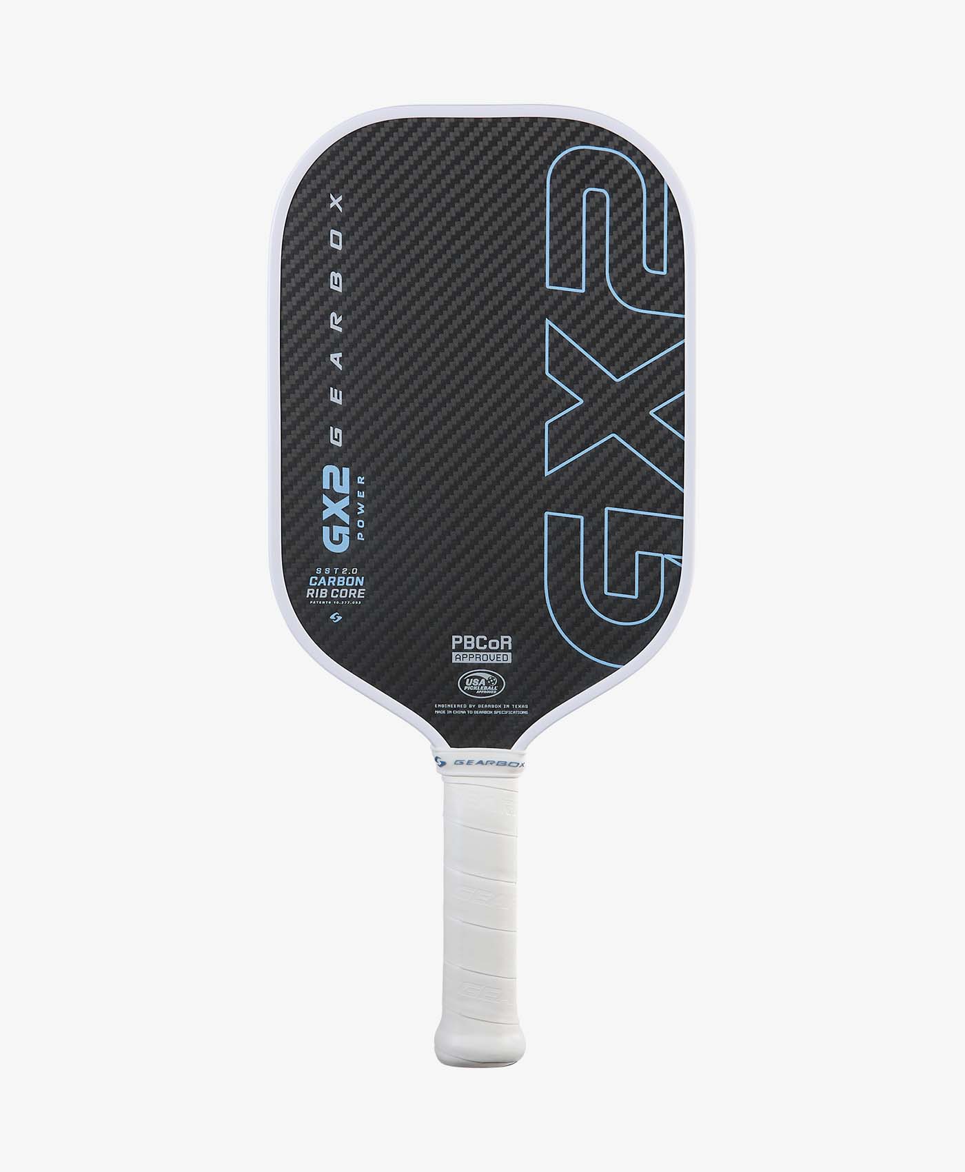 1PGX2P1-2_Gearbox_GX2-Power_Elongated-LE_3-min Vợt Pickleball Gearbox GX2 Power Limited Edition White - Ảnh 1